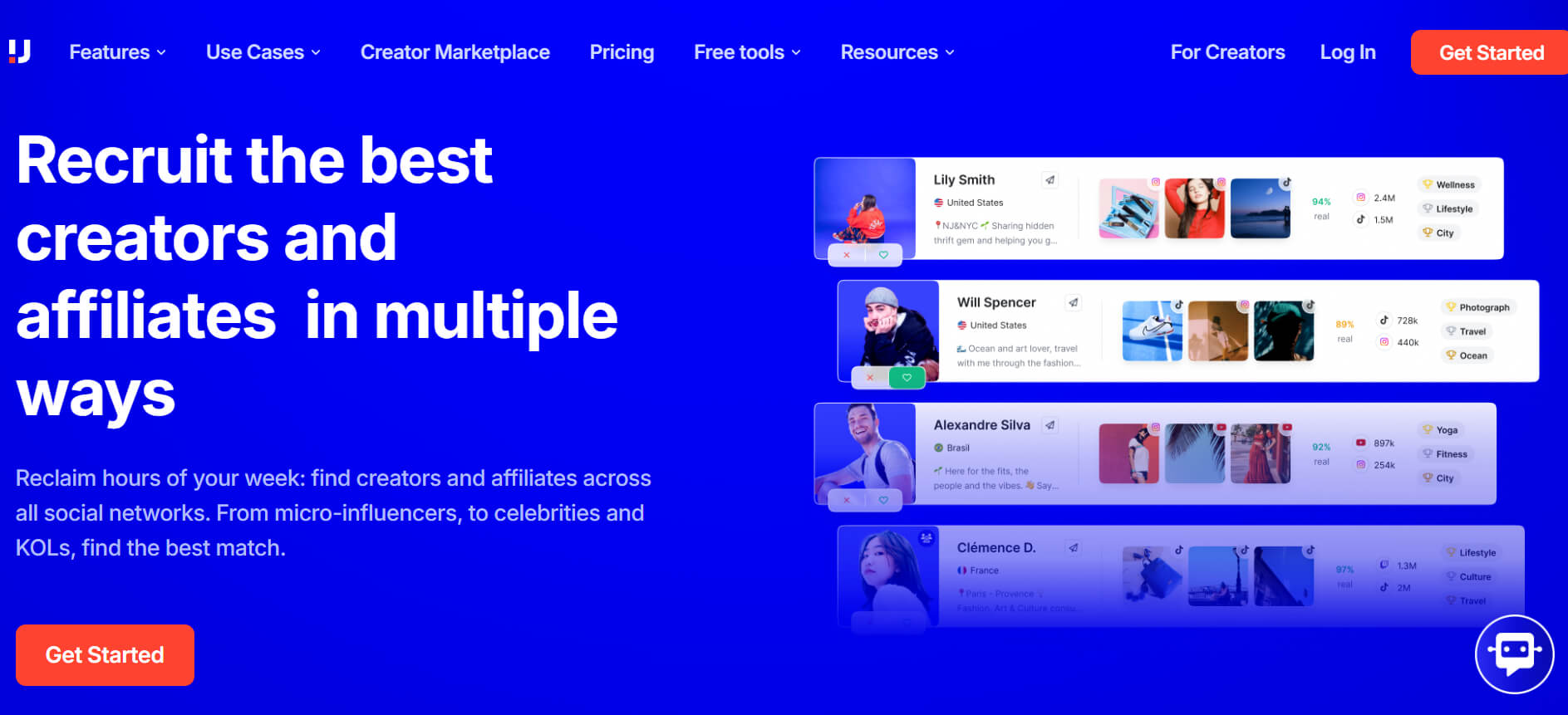 Upfluence influencer zoeken